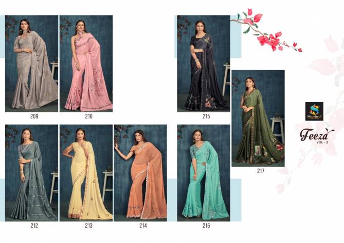 Feeza Vol 2 By Shashvat Digital Printed Designer Saree Manufacturers